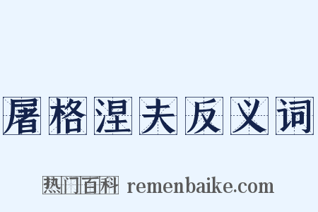 屠格涅夫反义词是什么意思的图片